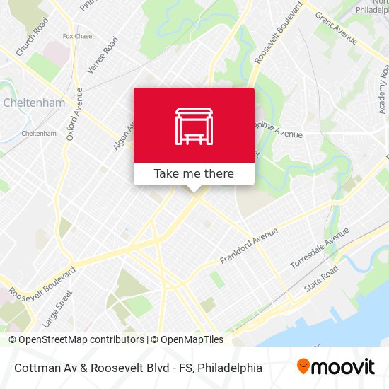 Mapa de Cottman Av & Roosevelt Blvd - FS