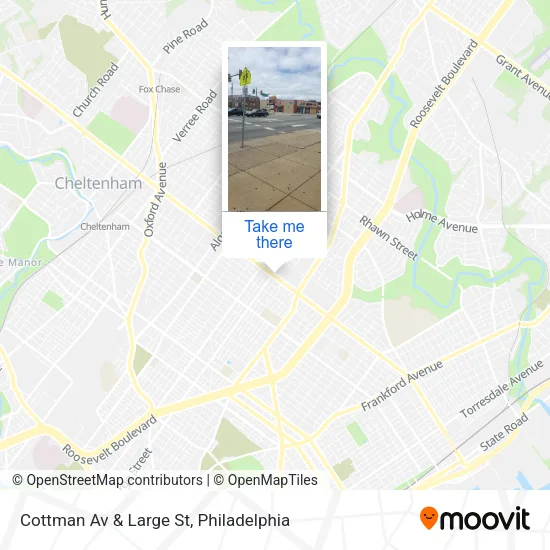 Cottman Av & Large St map