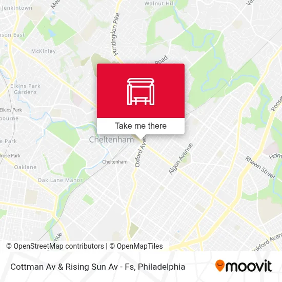 Cottman Av & Rising Sun Av - Fs map