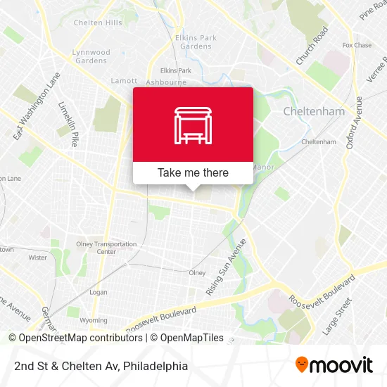 2nd St & Chelten Av map
