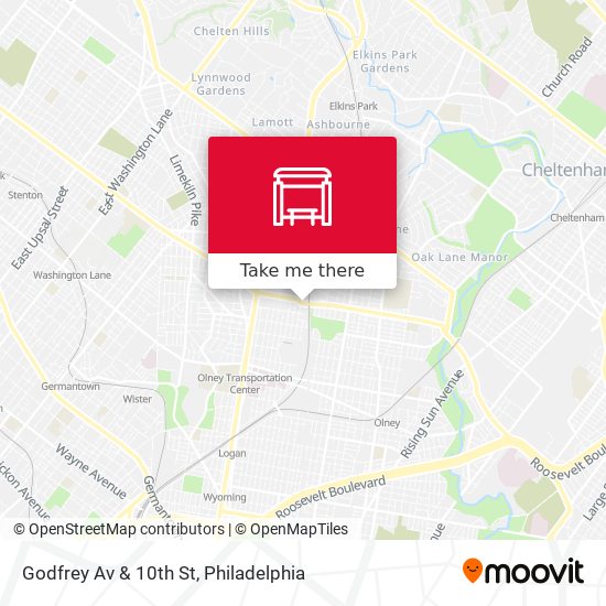 Godfrey Av & 10th St map