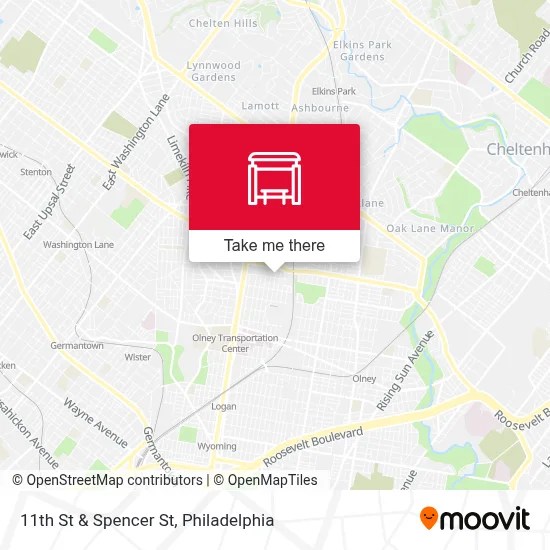 11th St & Spencer St map