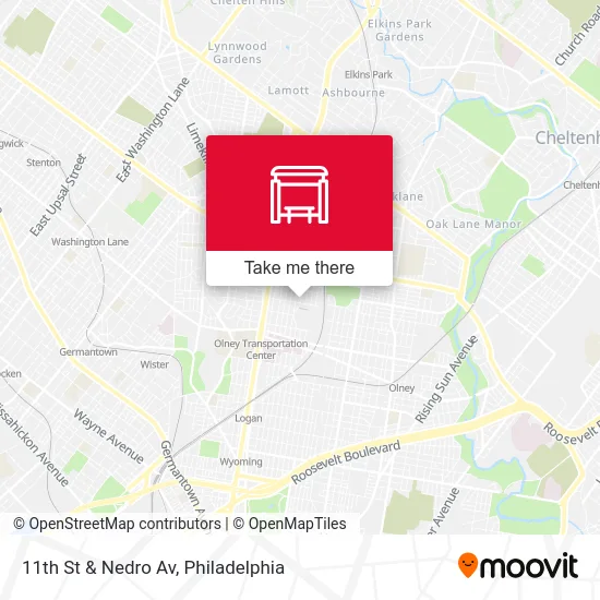 11th St & Nedro Av map