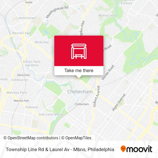 Township Line Rd & Laurel Av - Mbns map