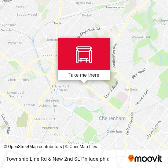 Township Line Rd & New 2nd St map
