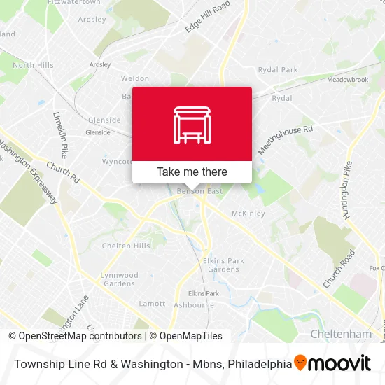 Township Line Rd & Washington - Mbns map