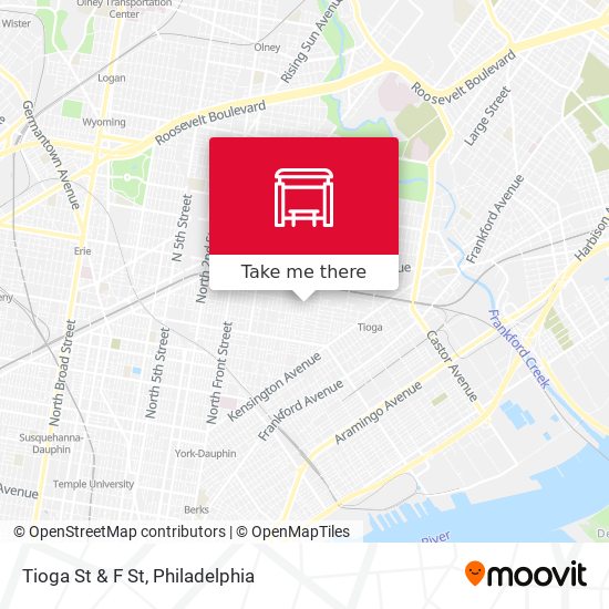 Mapa de Tioga St & F St