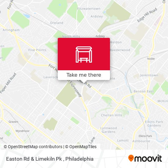 Easton Rd & Limekiln Pk map