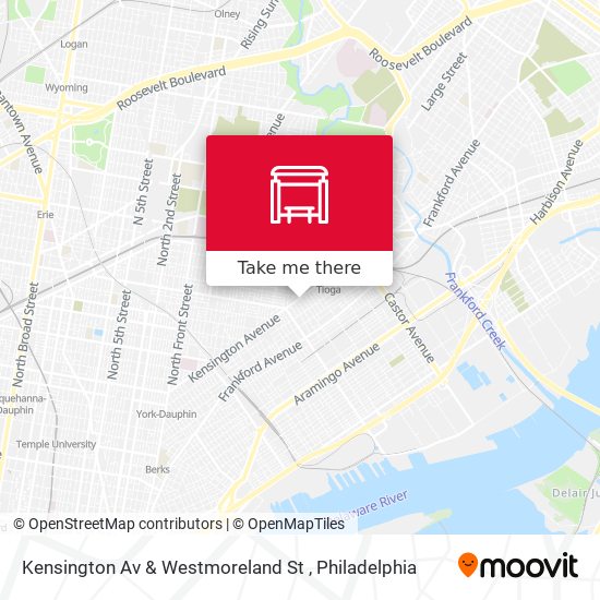 Kensington Av & Westmoreland St map