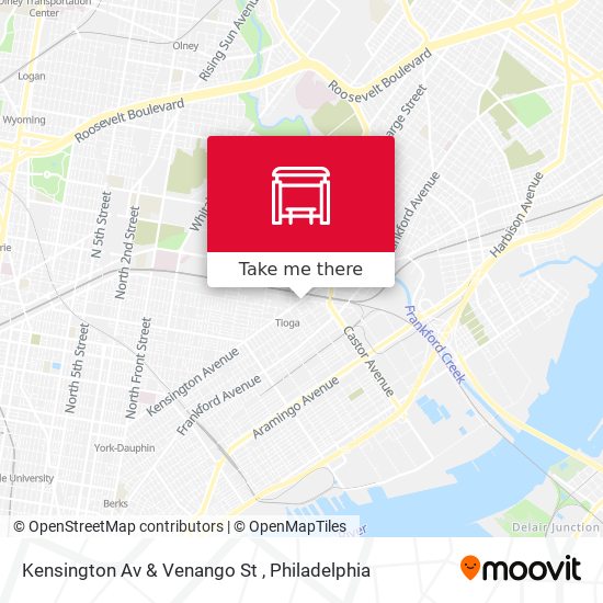 Mapa de Kensington Av & Venango St