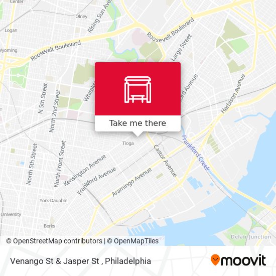 Venango St & Jasper St map