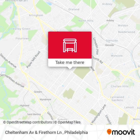 Cheltenham Av & Firethorn Ln map