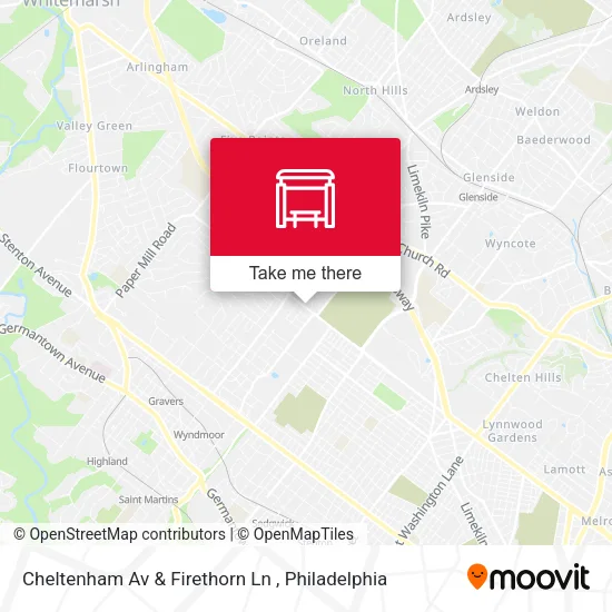 Cheltenham Av & Firethorn Ln map