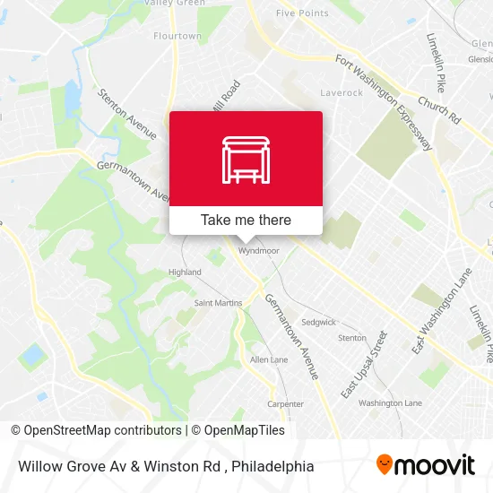 Willow Grove Av & Winston Rd map