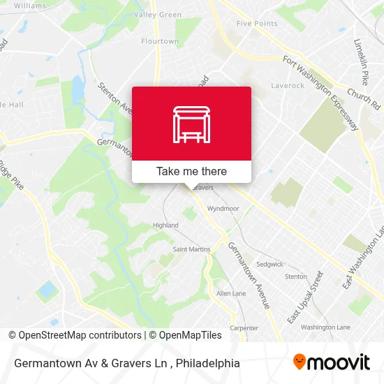Germantown Av & Gravers Ln map