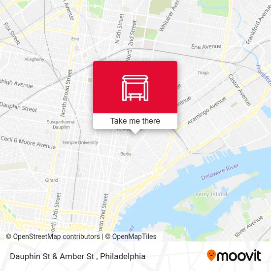 Dauphin St & Amber St map