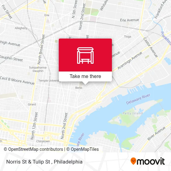Norris St & Tulip St map