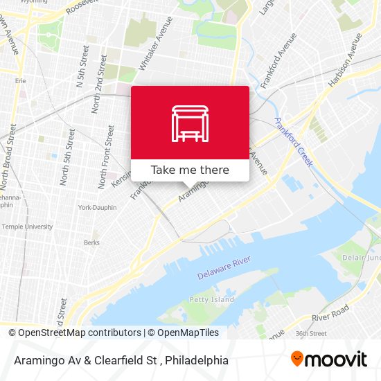 Mapa de Aramingo Av & Clearfield St