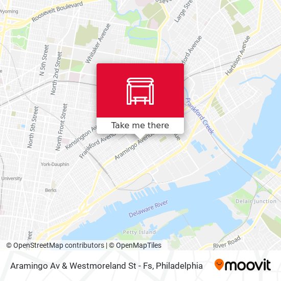 Mapa de Aramingo Av & Westmoreland St - Fs