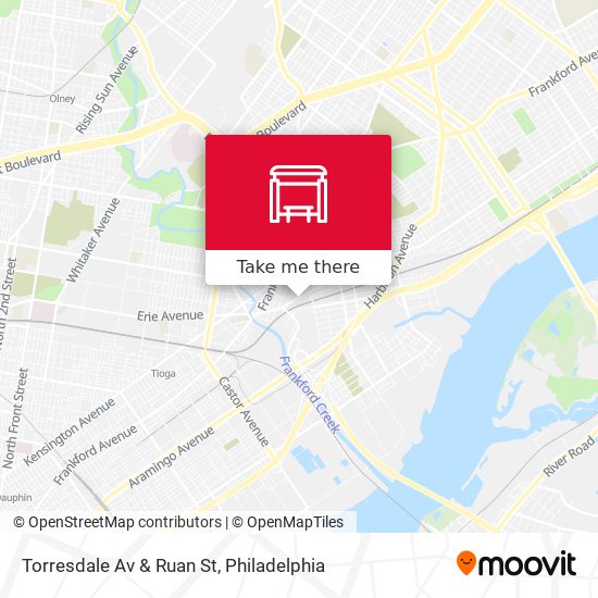 Torresdale Av & Ruan St map