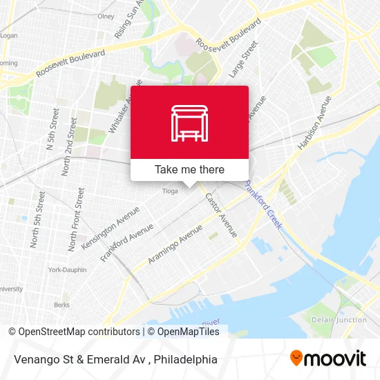 Venango St & Emerald Av map