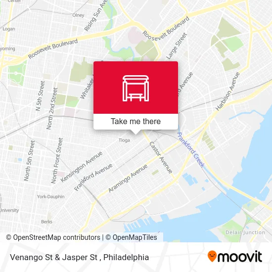 Venango St & Jasper St map