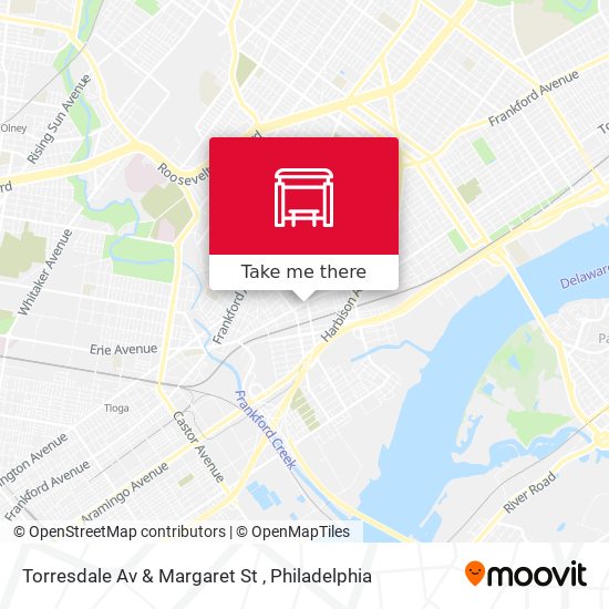 Torresdale Av & Margaret St map