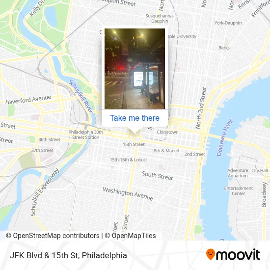 JFK Blvd & 15th St map