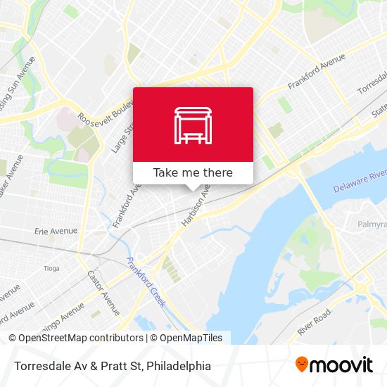 Torresdale Av & Pratt St map