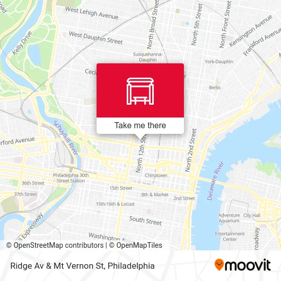 Ridge Av & Mt Vernon St map
