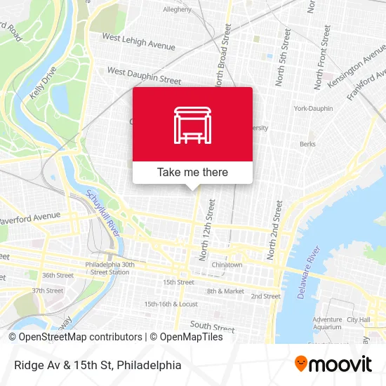 Ridge Av & 15th St map