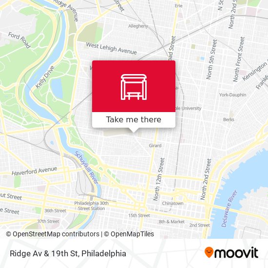 Ridge Av & 19th St map