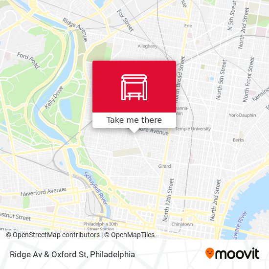 Mapa de Ridge Av & Oxford St