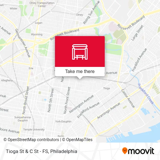 Tioga St & C St - FS map