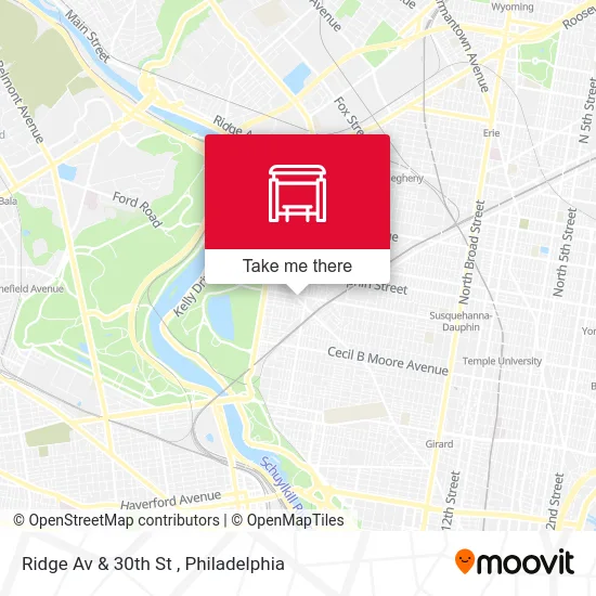 Ridge Av & 30th St map