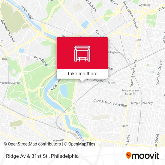 Ridge Av & 31st St map