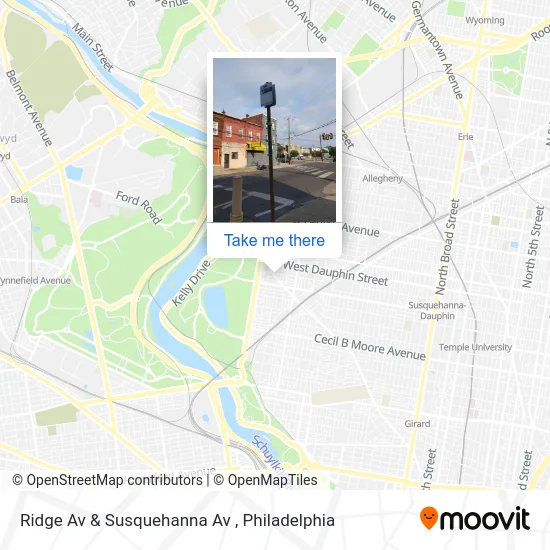 Mapa de Ridge Av & Susquehanna Av