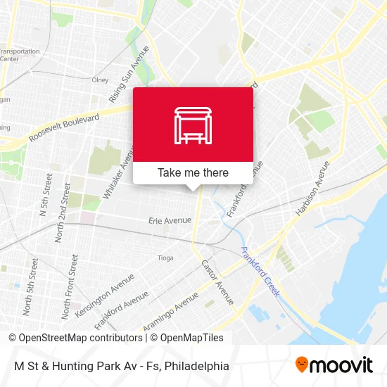 M St & Hunting Park Av - Fs map