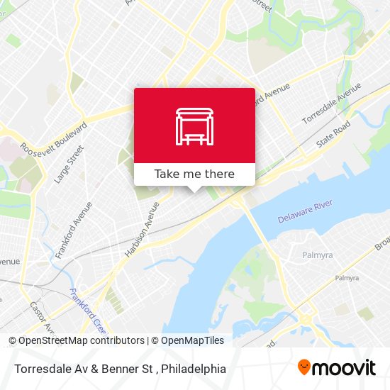 Torresdale Av & Benner St map