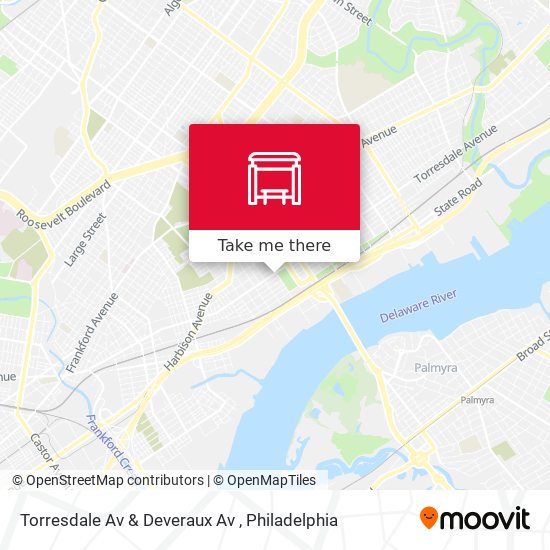 Torresdale Av & Deveraux Av map