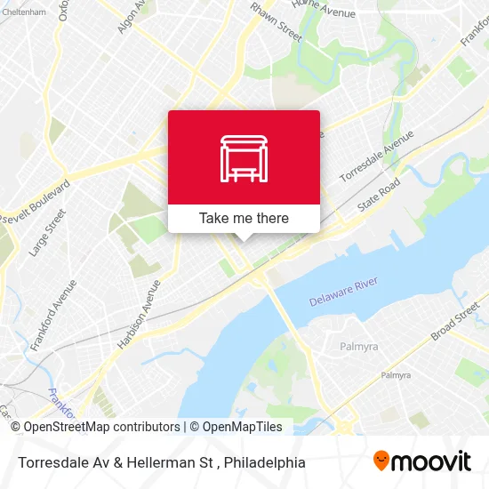 Torresdale Av & Hellerman St map
