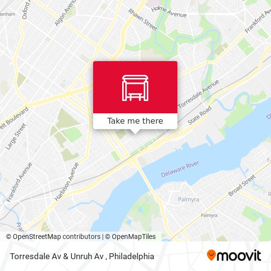 Torresdale Av & Unruh Av map