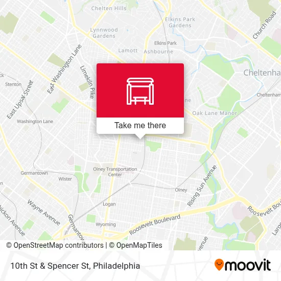 10th St & Spencer St map