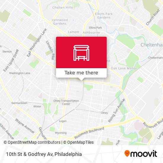 Mapa de 10th St & Godfrey Av