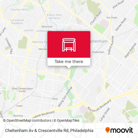 Mapa de Cheltenham Av & Crescentville Rd