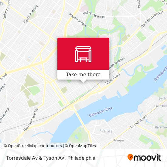 Torresdale Av & Tyson Av map