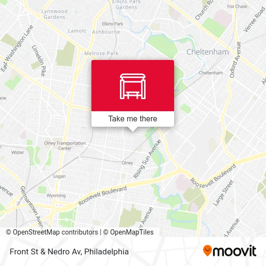 Front St & Nedro Av map