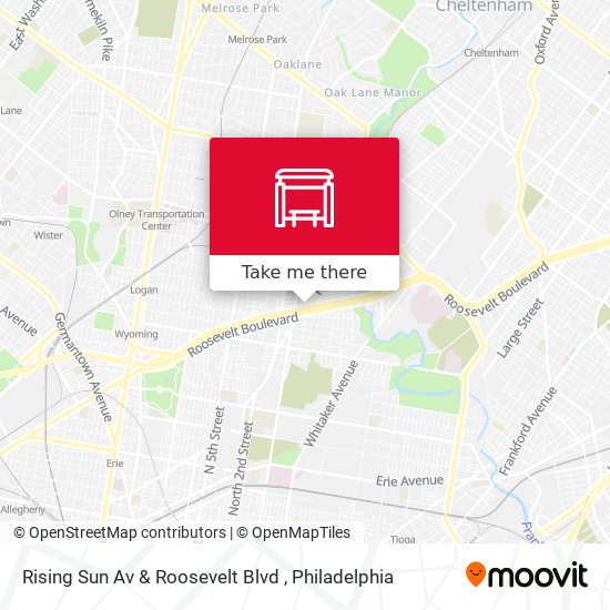 Mapa de Rising Sun Av & Roosevelt Blvd