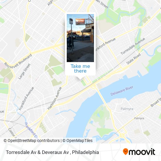 Torresdale Av & Deveraux Av map