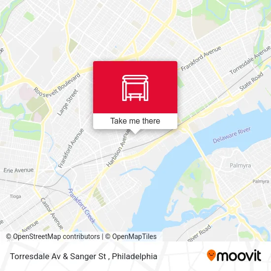 Mapa de Torresdale Av & Sanger St